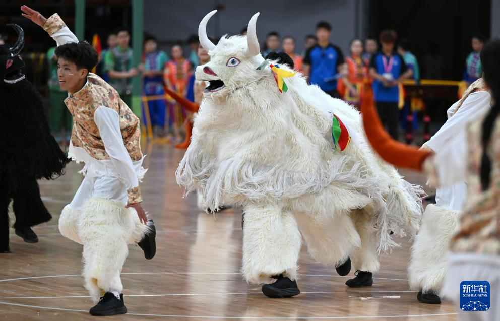 从北京来的西藏孩子们，在三亚起舞