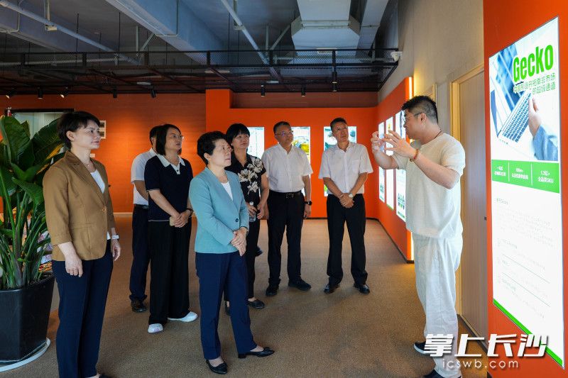 6月16日，省委常委、市委书记吴桂英调研对非贸易、咖啡产业发展，来到湖南达言信息科技有限公司。