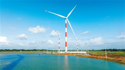 保护绿色水和绿色山脉，一起建造美丽的房屋（