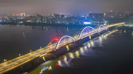 组图｜湘潭下摄司大桥夜景如画