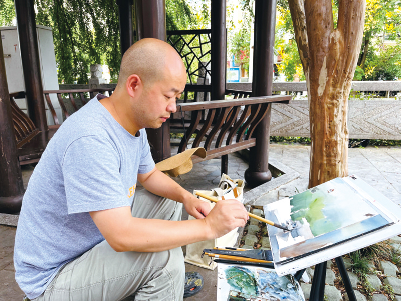 用画笔记录“浏阳印象”——有乡间山水，有城市街巷，还有市井烟火