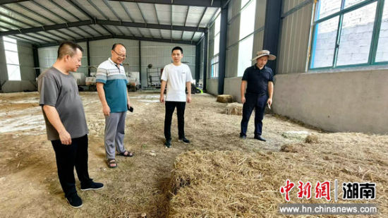 左文杰(右二)向尹金龙(左二)了解秸秆综合利用情况。 胡卫红 摄