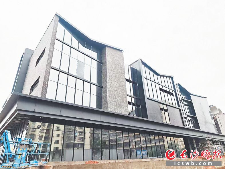 长沙首个“非标商业”艺术建筑群碧湘楚巷已于近日完成主体建设施工。长沙晚报通讯员 唐明 供图