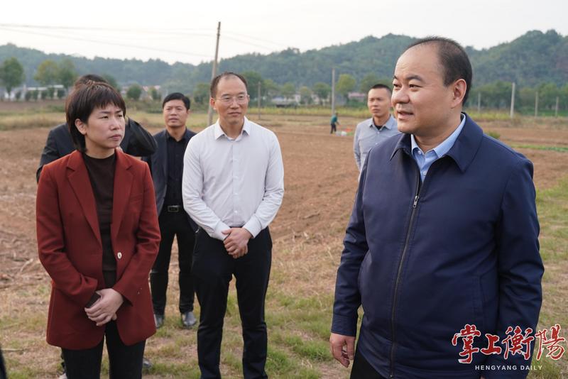 ▲朱健开展巡田、巡河工作。