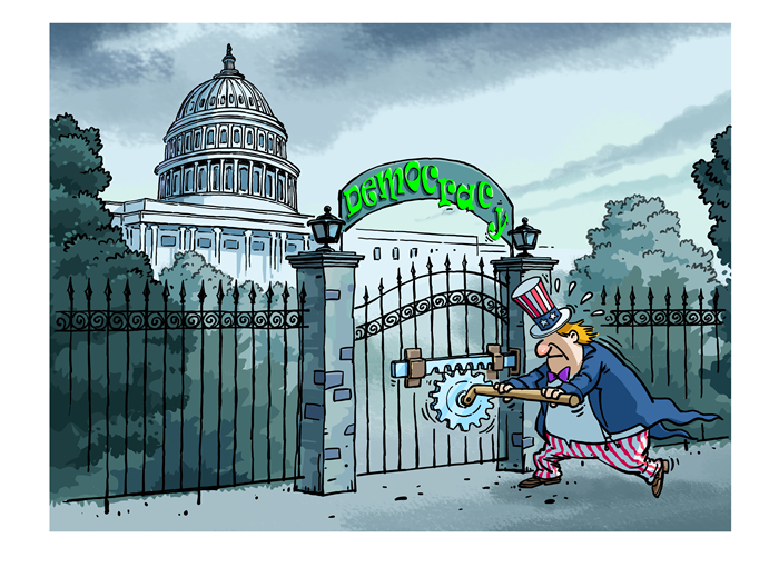 漫评美国政府停摆：“开门难”