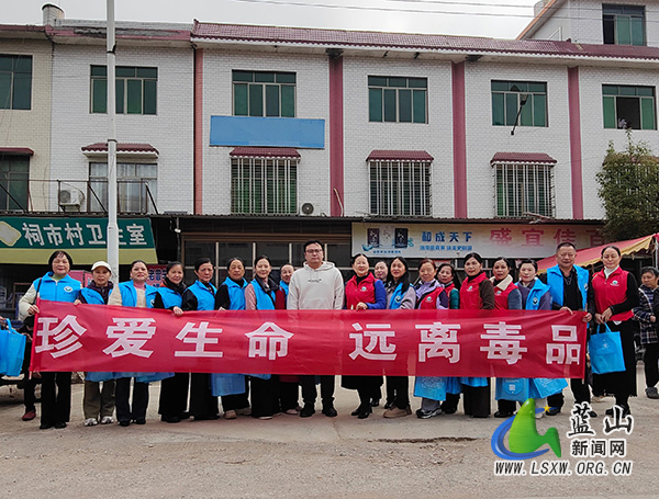 蓝山：禁毒宣传进乡村，走街入户共筑无毒家园.jpg