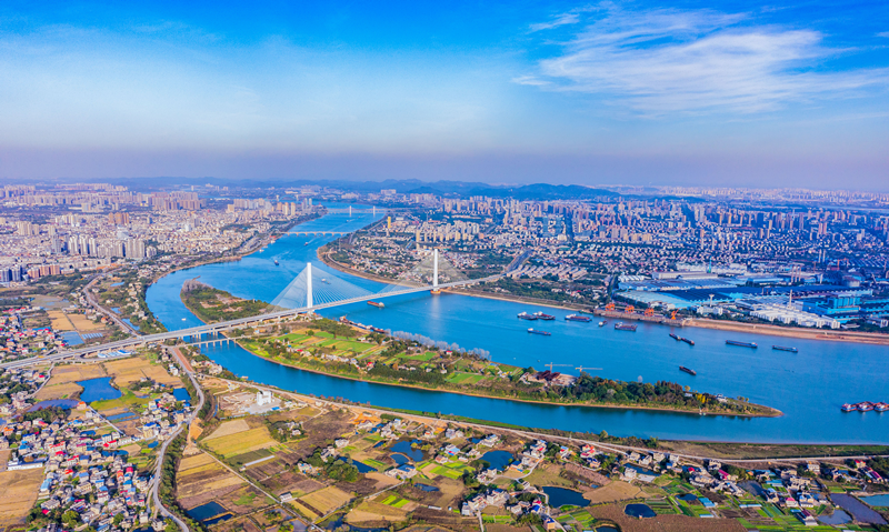 千里湘江第一湾。(记者 方阳 摄)