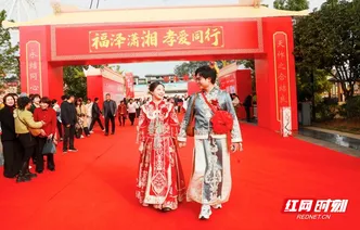 湖南新田：集体婚礼倡新风（组图）