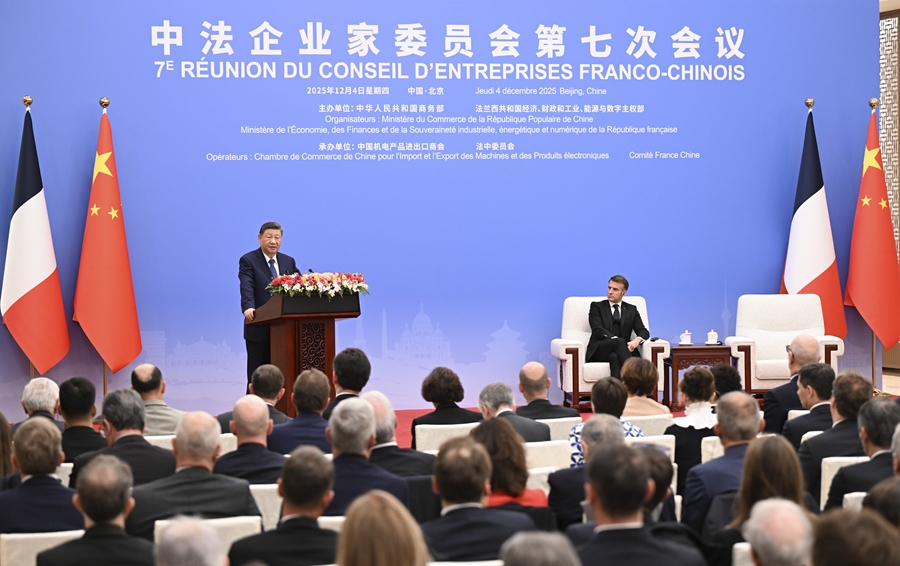 习近平出席中法企业家委员会第七次会议闭幕式并致辞