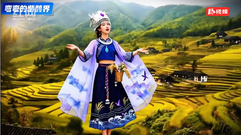 湘遇AI景丨弯弯的紫鹊界:“弯弯”的表达热烈的爱