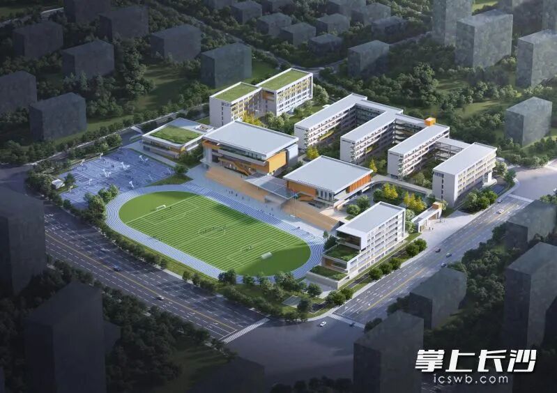 长郡会展中学效果图。 长郡会展中学效果图。