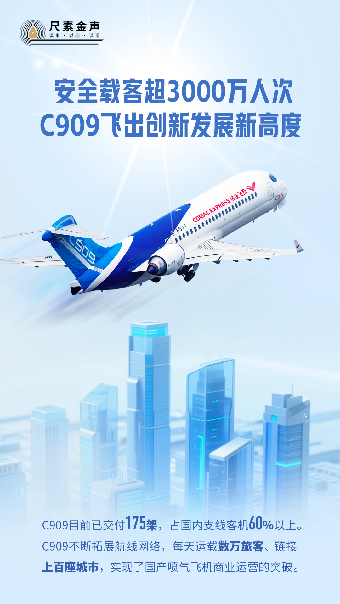 车速金升｜安全运送旅客超3000万人次，C909腾飞创
