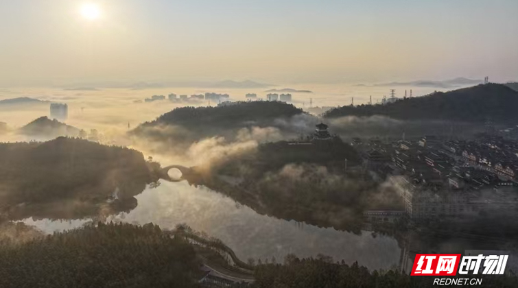 桂阳县：平流雾锁古郡宛如水墨画卷