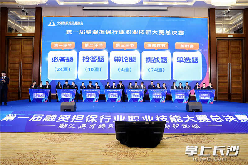 第一届融资担保行业职业技能大赛总决赛举行，全国八大赛区选手同场竞技。 均为主办方供图