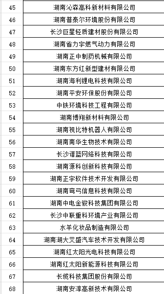 长沙高新区麓谷产业园通过复核的68家企业技术中心名单。资料图片