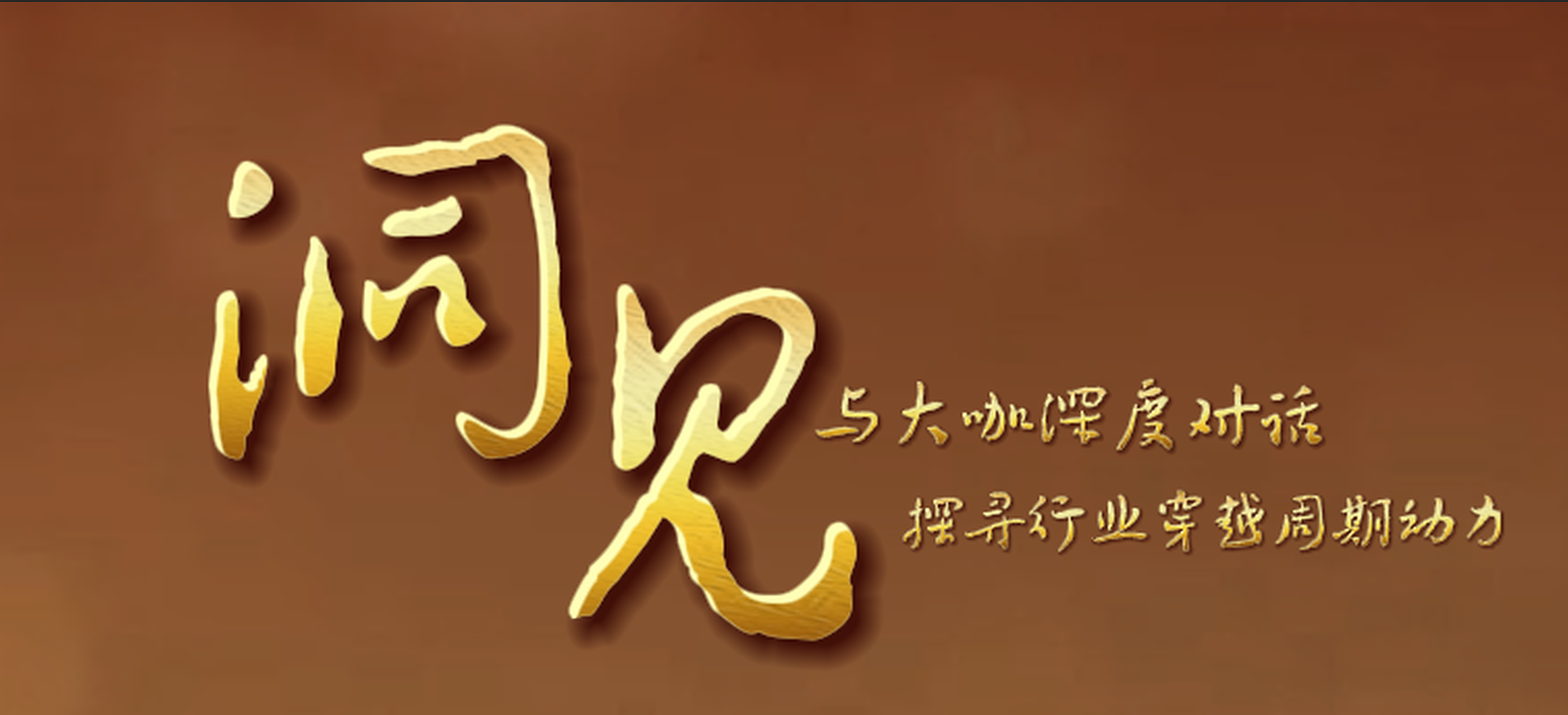 专题｜洞见：与大咖深度对话，探寻行业穿越周期动力