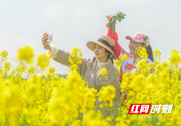 2026年3月5日，在湖南省永州市道县祥霖铺镇两河口村，游客在油菜花田间游玩赏花。 (10).jpg