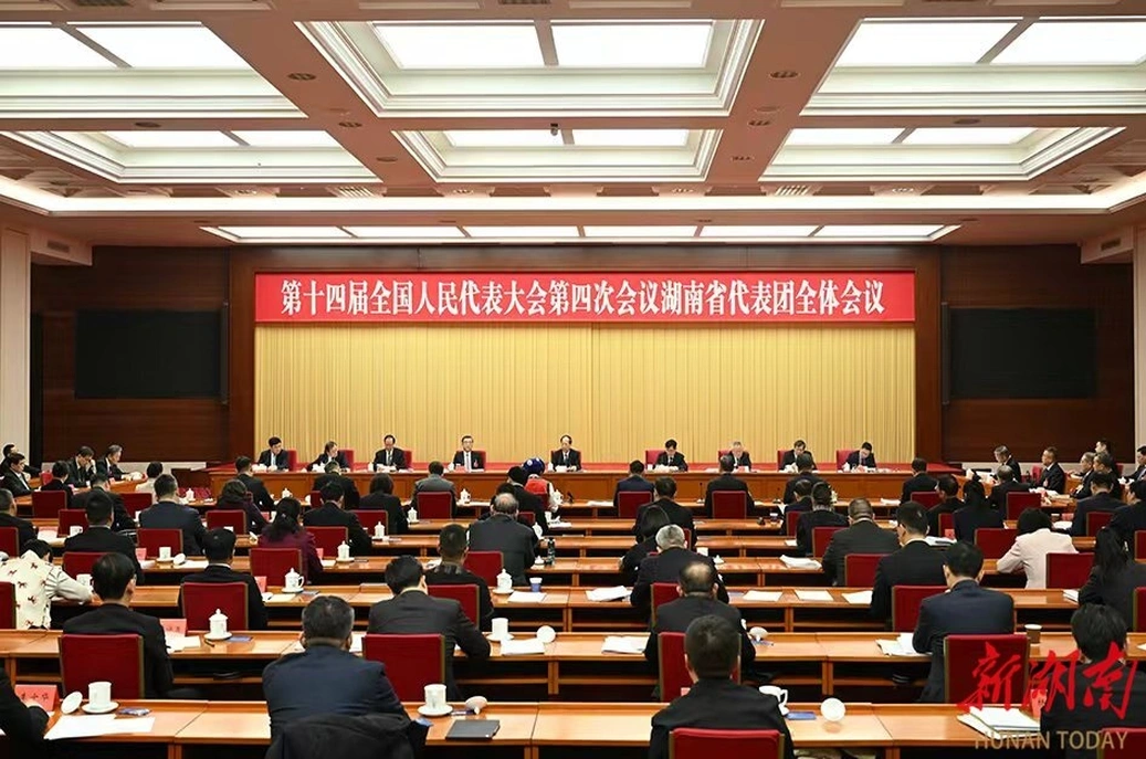 湖南代表团举行第二次全体会议