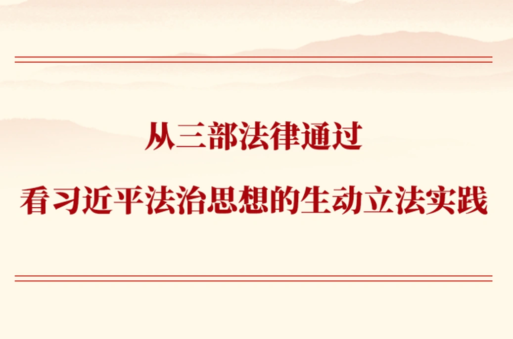 从三部法律通过看习近平法治思想的生动立法实践