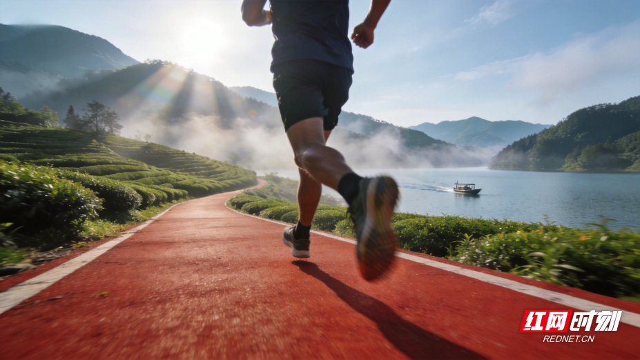 栖凤湖红色跑道上奔跑.jpg