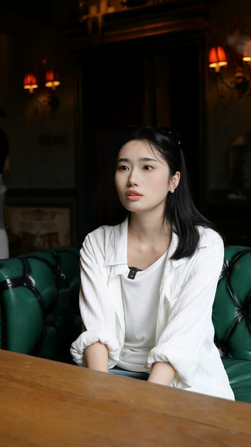 毕业于暨南大学电影专业的硕士杨璇，选择投身短剧领域。湘江早报全媒体记者 范龙贵 摄