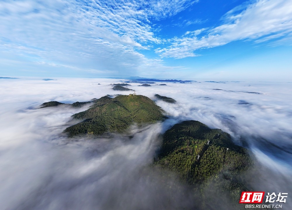 春雨过后的怀化：碧空如洗，云海如潮