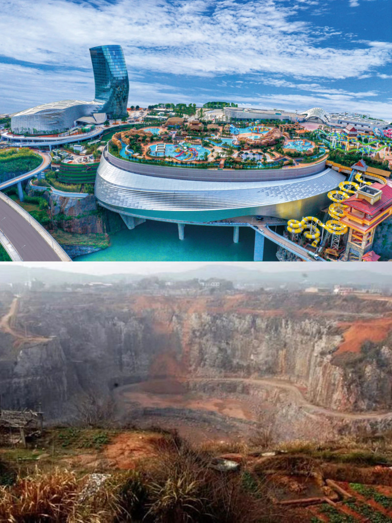 湘江欢乐城修复前后对比。均为 通讯员 供图