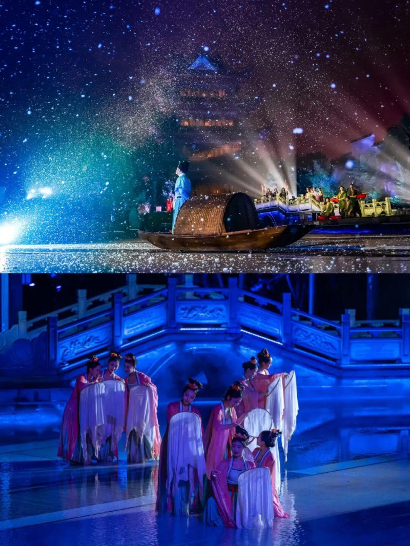 《花开橘洲·江天暮雪》演艺项目开演3天便吸引近万人次观演。