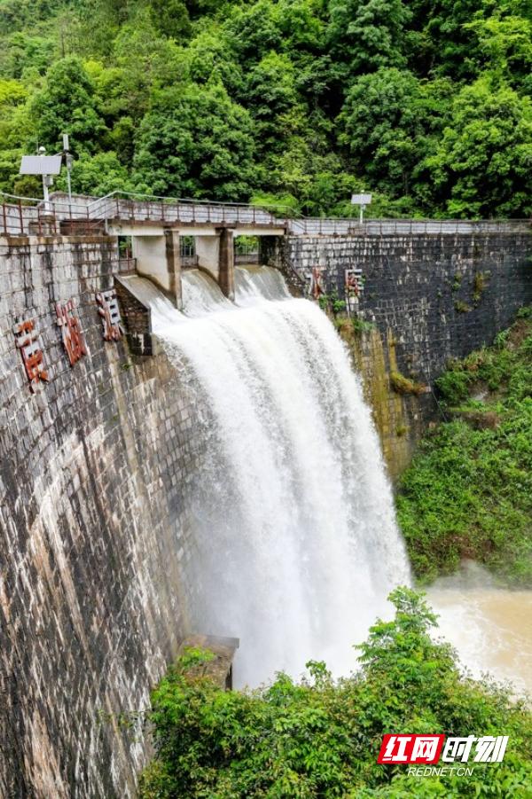 湖南新田：开闸泄洪 安全度汛03.jpg
