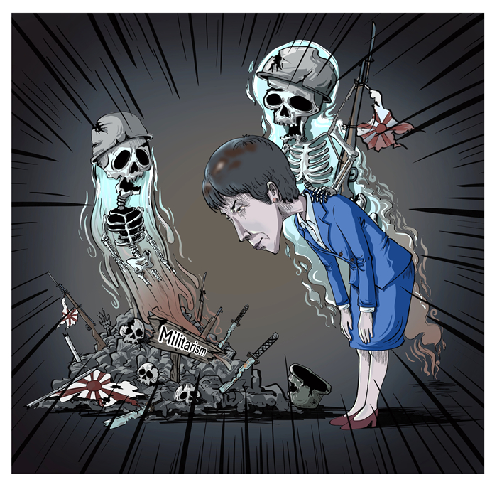 漫评高市早苗向靖国神社献祭品：“鬼上身”