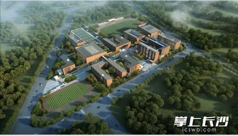 师大附中青石学校初中部鸟瞰图（效果图）。项目方供图