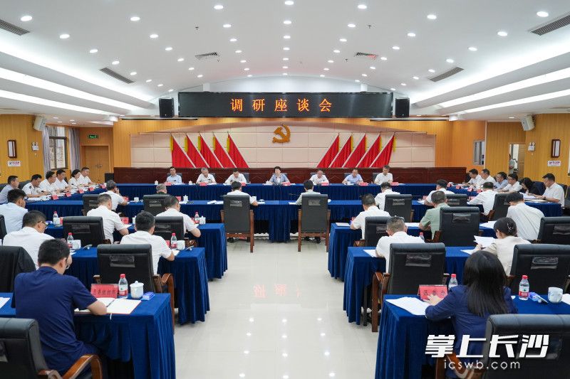 调研座谈会现场。均为长沙晚报全媒体记者 郭雨滴 摄 调研座谈会现场。均为长沙晚报全媒体记者 郭雨滴 摄