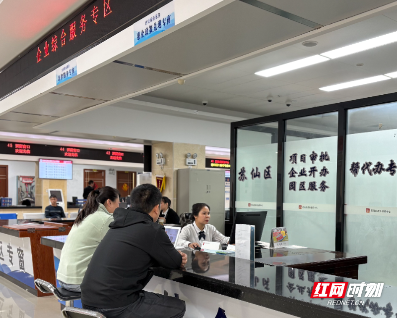 苏仙区企业综合服务专区工作人员正在办理业务.jpg