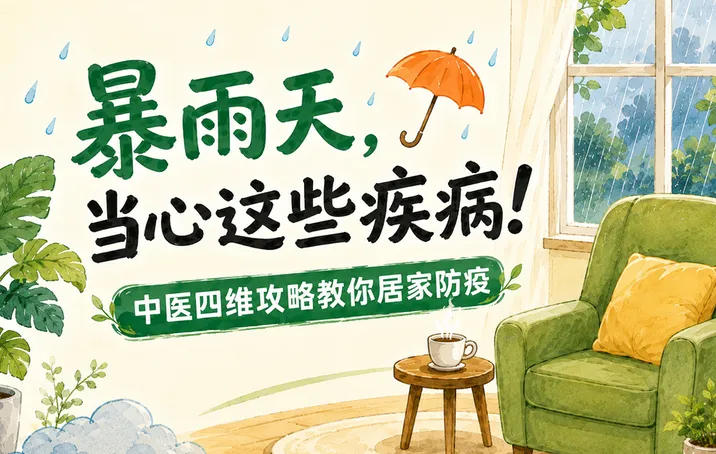 图解丨暴雨天当心这些疾病！中医四维攻略教你居家防疫
