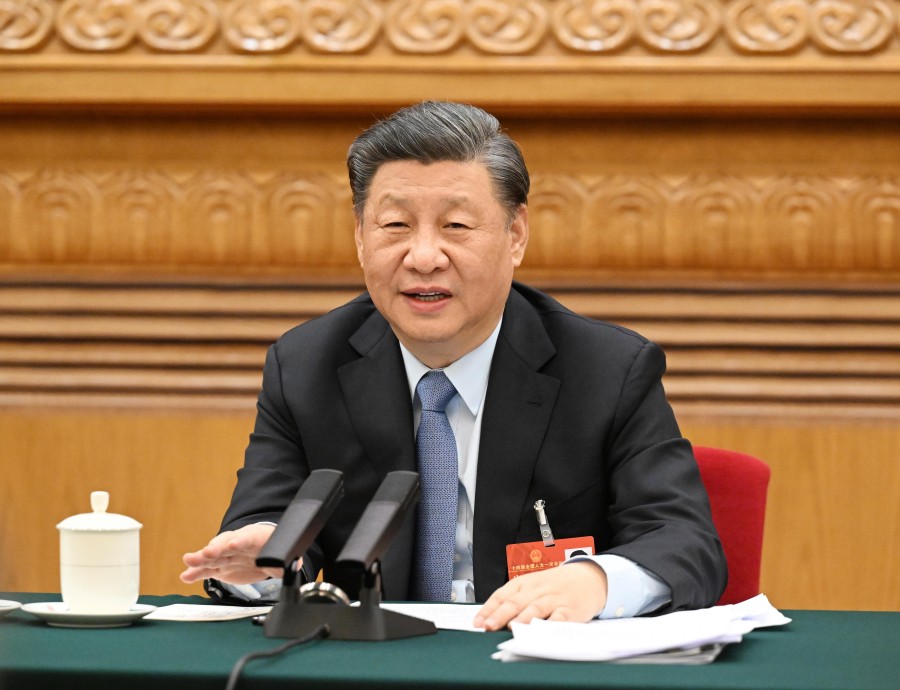 2023年3月5日,习近平总书记参加十四届全国人大一次会议江苏代表团审议。新华社记者 李学仁 摄 2023年3月5日,习近平总书记参加十四届全国人大一次会议江苏代表团审议。新华社记者 李学仁 摄