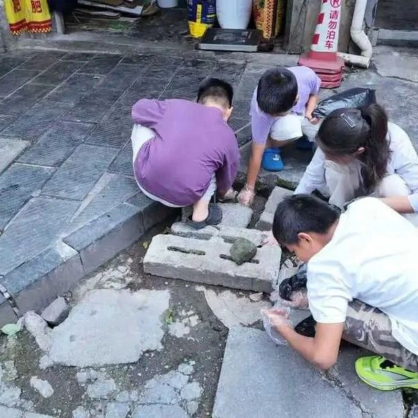古阳镇古丈坪社区:夏令营孩子化身“文明小卫士” 擦亮文明城市底色