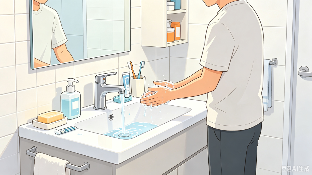 用流动水洗手,肥皂或者洗手液 (2).png