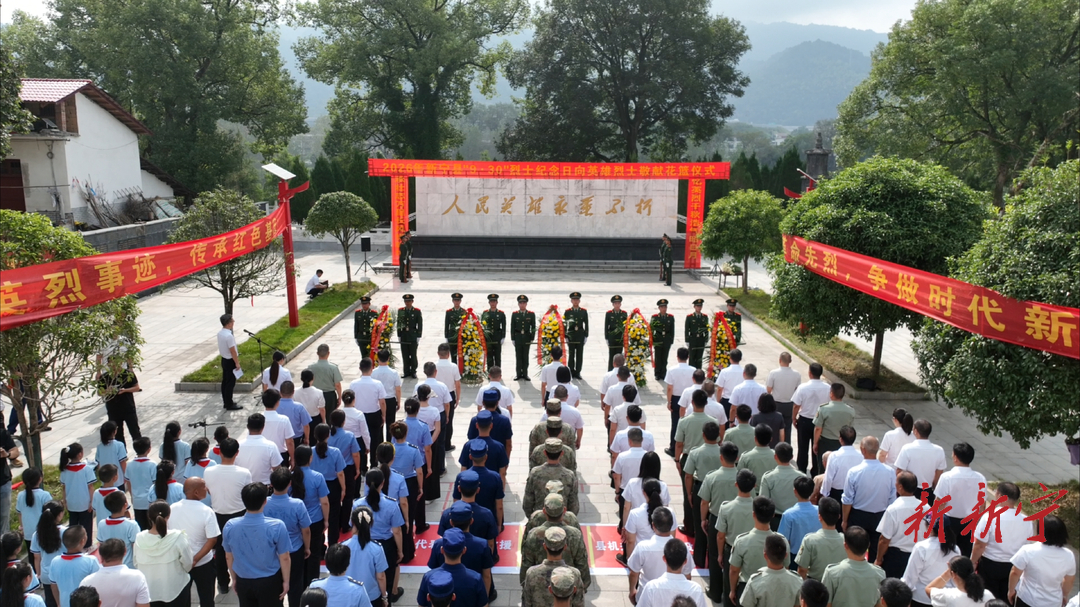 新宁县举行烈士纪念日向人民英雄敬献花篮仪式(图1)