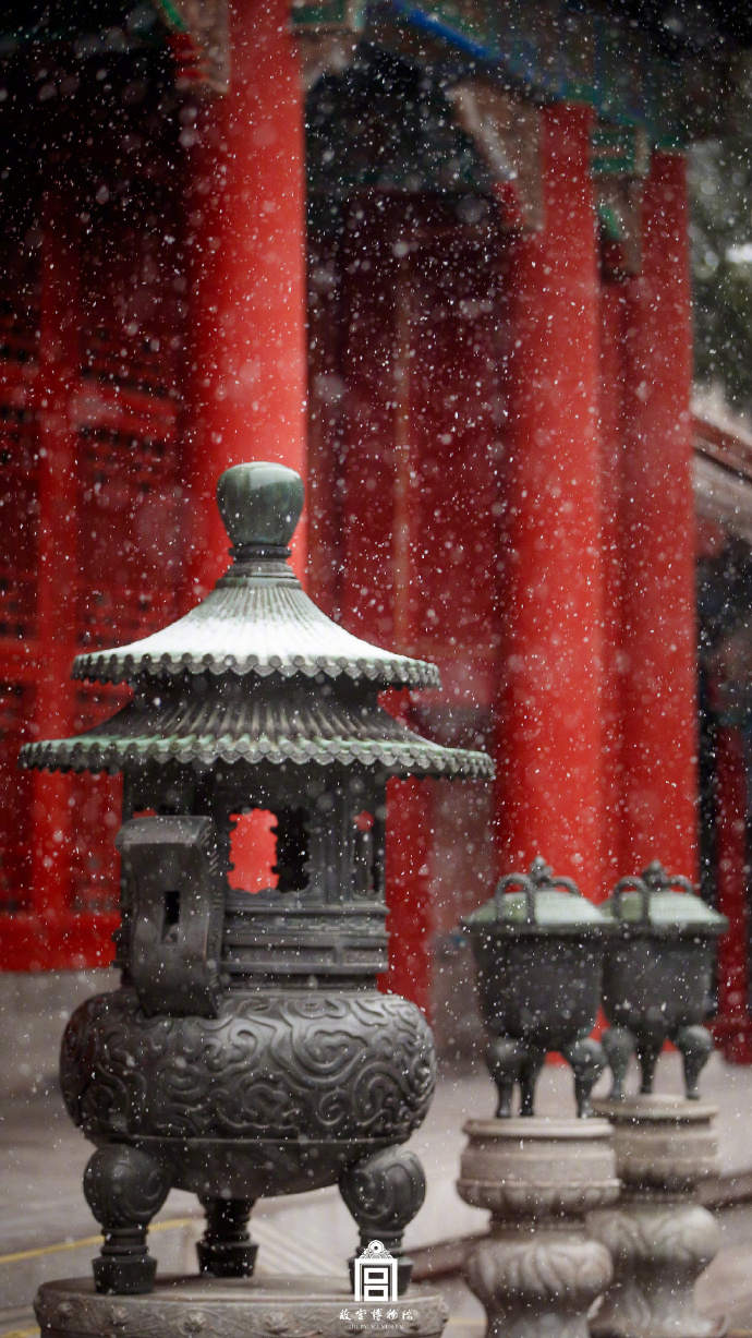 故宫博物院雪景照片图片