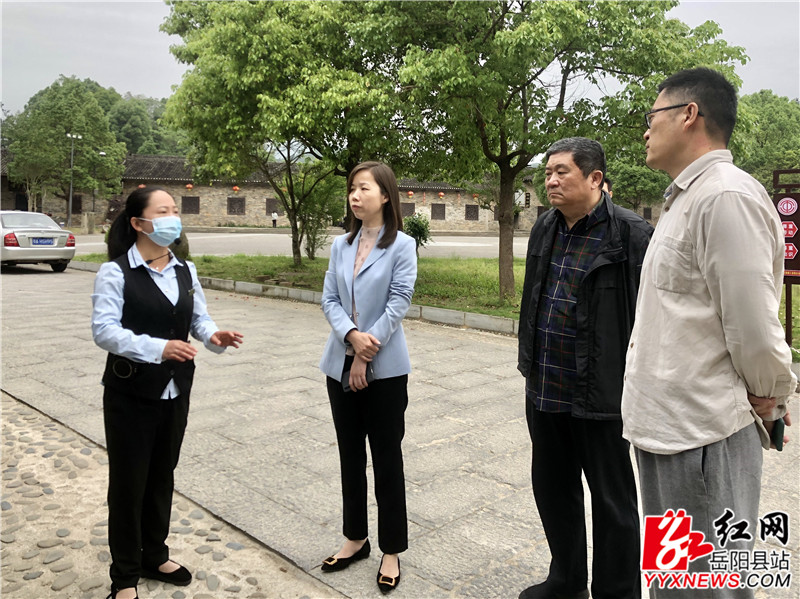 调研组一行在张谷英景区实地察看了古建筑群的保存与合理利用等情况.JPG