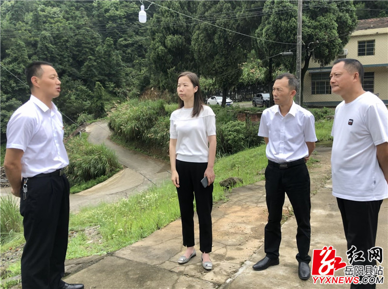 苏红琳一行查看地质灾害点防汛、山村防汛和水库防汛工作，听取相关乡镇防汛工作情况汇报，.JPG