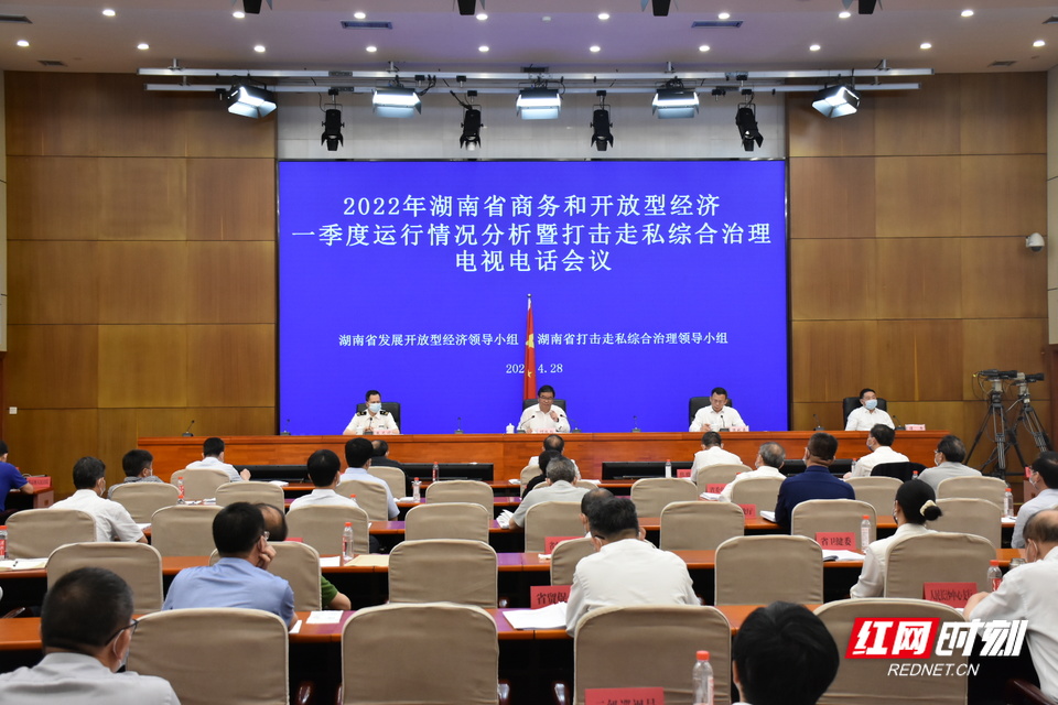 湖南省商务和开放型经济一季度运行情况分析电视电话会议举行