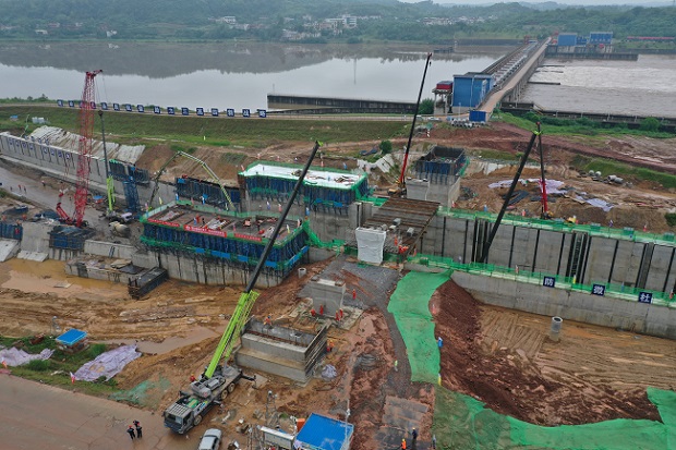 航务工程近尾洲项目现场二。单位供图