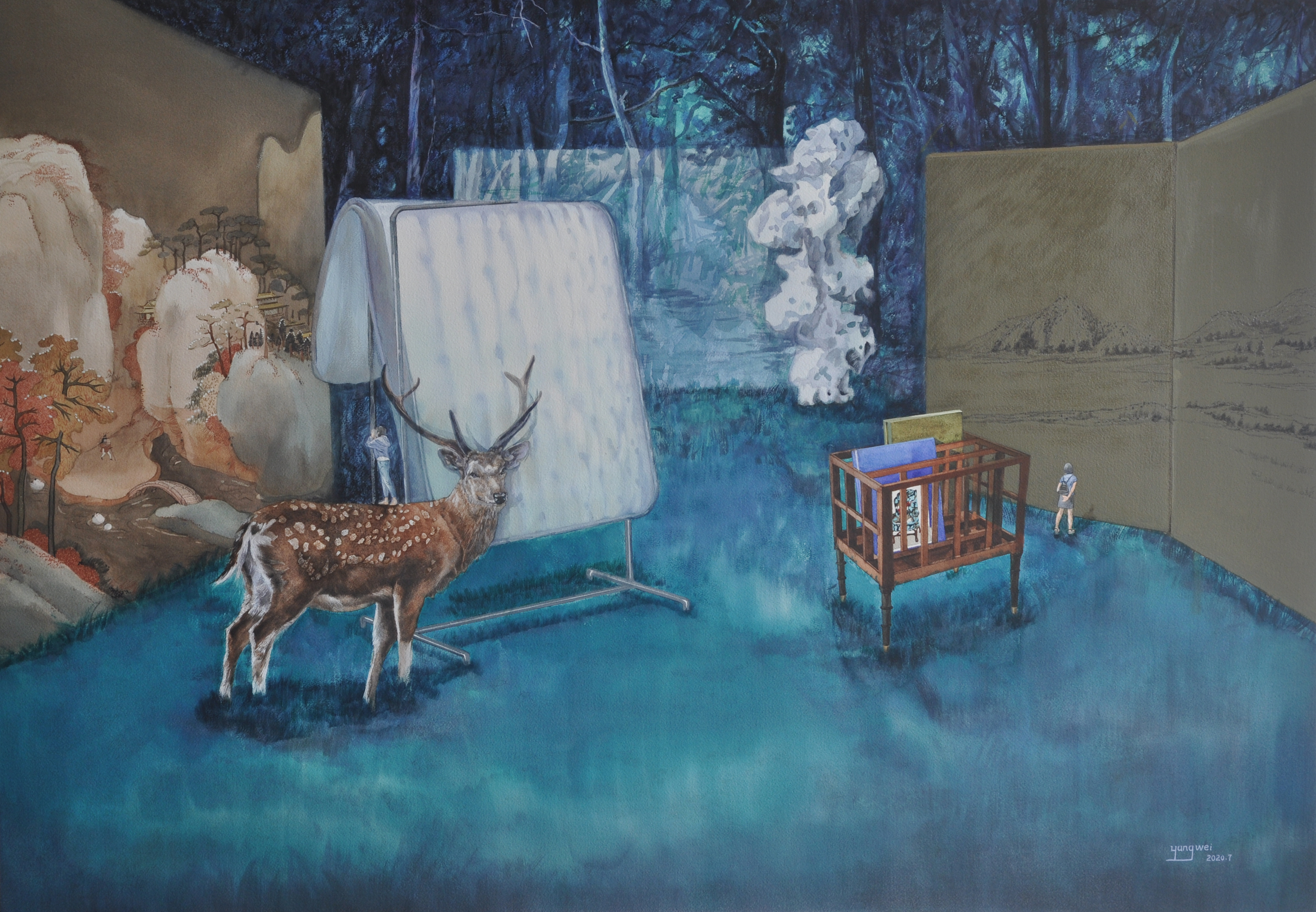 《诗意地栖居之二》78×109cm   纸上水彩  2020.JPG