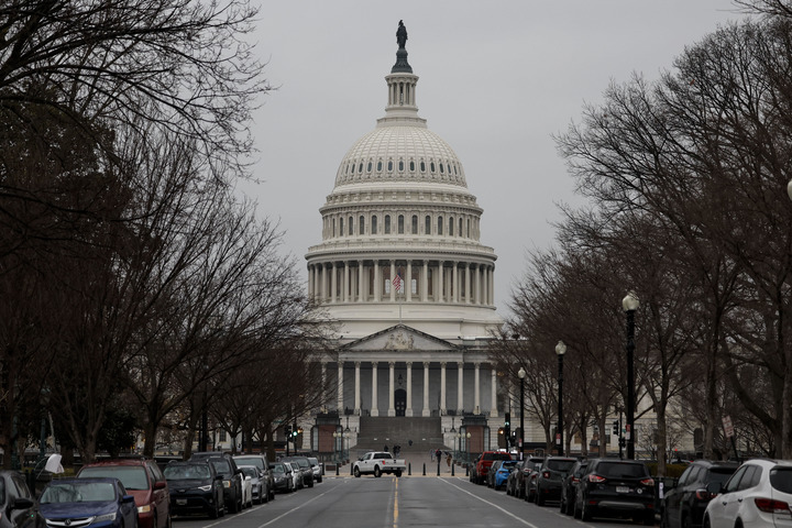 This photo taken on Jan. 19, 2023 shows the U.S. Capitol building in Washington, D.C., the United States. (Photo by Ting Shen/Xinhua)